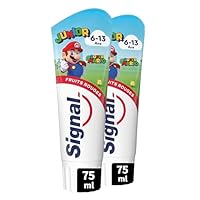 Signal Zahnpasta Junior Super Mario rote Früchte, 6-13 Jahre, 2 x 75 ml