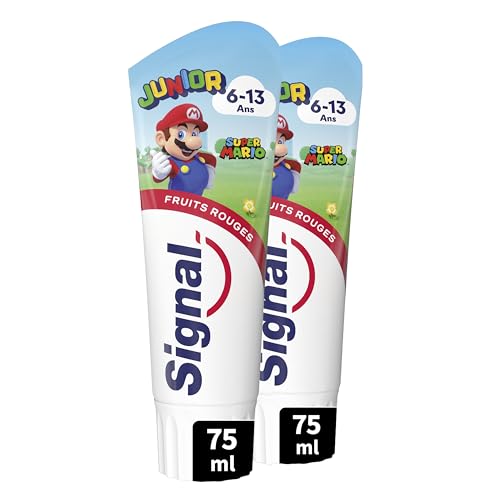 Signal Dentifrice Enfant Super Mario Fruits Rouges 6-13 ans 2x75ml