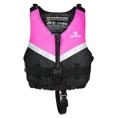 Owntop Swim Vest Youth 50-90 lbs, Ultra Thin Swim Jacket Kids, Comfortable Crotch Strap Buckles Zipper, Swimming Training, Kayak, Boating, Watersports (Pink, Youth) - image 8