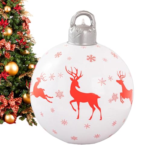 Aufblasbare Weihnachtskugeln – PVC-Ornamente Für Festliche Dekoration | Perfekt Für Den Außenbereich Und Den Garten, Hervorragende Weihnachtsdekoration Für Weihnachtsbäume Und Veranstaltungen, Die Ein