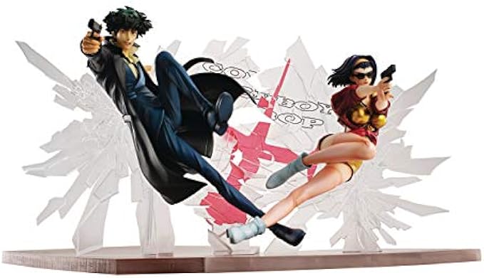 Megahouse Cowboy Bebop: Spike Spiegel & Faye Valentine 1st Gig PVC Figure Set, Multicolor