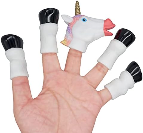 AQKILO® Unicorn Finger Puppet Set, Animals Puppet Show Theater Props, Novelty Toys Weird Stuff Gifts