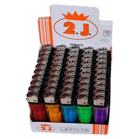 Briquets 2J Rechargeables Translucides Cover