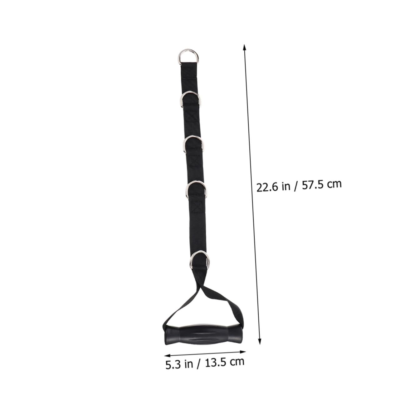 Fascia di Resistenza Fitness 2 Pezzi Nera, Abs Acciaio Inox e Oxford | Cavo Multi-punto, Impugnature Robuste per Allenamento, Formato Portatile per Esercizi a Casa o Palestra