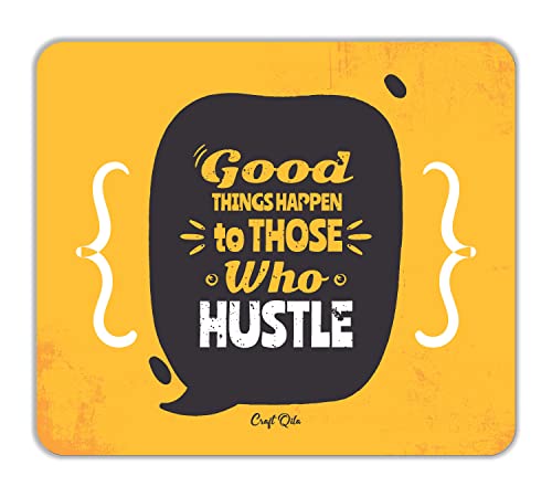 Image of Craft Qila Good Things Happen Motivational Mouse Pad for Laptop Computer (8.5 x 7.5 Inches)