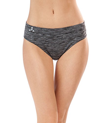 Balanced Tech Women's 3 Pack Classic Seamless Hipster Brief Bikini Panties - Black/Royal Blue/Blackberry - X-Small