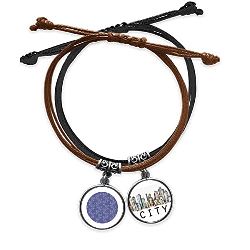 Bracelet la Tulipe blanche peint main : offrez un bijou unique en cuir et corde