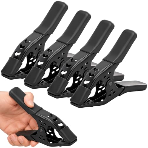 Image of 4-Piece 8-inch Spring Clamps, Heavy Duty Metal Woodworking Clips Spring Clips, 3.4 inch Jaw Opening, Photography Backdrops & DIY Projects