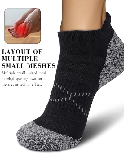 OGW Running/Hiking/Athletics Ankle Socks for Women 5/6 Pack- Thick Cushioned Sock with Arch Support and Moisture-Wicking3