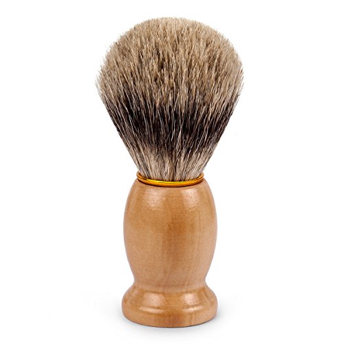QSHAVE 100% Best Original Pure Badger Hair Shaving Brush Handmade. Real Wood Base. Perfect for Wet Shave, Safety Razor, Double Edge Razor - Image 3