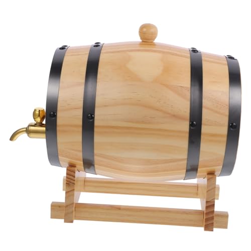 CIYODO Wine Bucket 5 Liter Bucket Spout Wooden Storage Tank for Bar Random Color