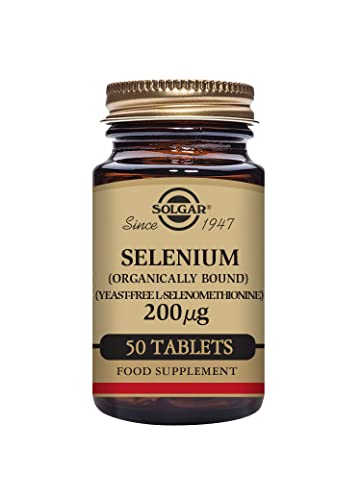 Solgar Selenium (Yeast-Free) 200 µg Tablets - Pack of 50 - Healthy Hair and Nails - Supports the Immune System - Vegan and Gluten Free