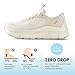 JACKSHIBO Wide Toe Box Shoes Women Arch Support Wide Sneakers for Running Walking Athletic Tennis Orthopedic Plantar Fasciitis Workout with Thick Cushion Zero Drop Sole Width Shoes Beige