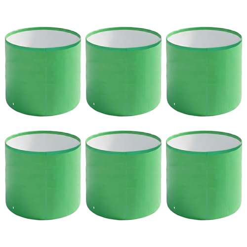 garbnoire Plant Grow Bag/UV Protected HDPE Plant Container/Green Garden Planter for Vegetables, Flowers & Fruit Plants (18 x 18 Inch, Pack of 6)