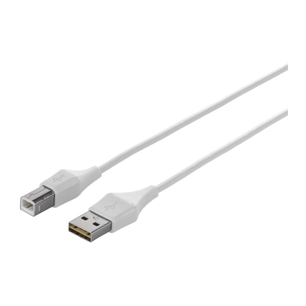 バッファロー Buffalo BSUABDU220WHA Both USB 2.0 Cable (A to B) 6.6 ft (2 m), White