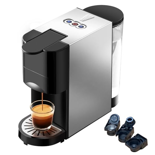 3-in-1 Fully Automatic Capsule Coffee Machine - Espresso Machine with Cup Volume Memory Function, Hot and Cold Dual Extraction, 7 Water Volume Settings, 800ml Water Tank