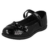 Dessus synthétique. Chaussures d\'école Spot On Filles - Noir - noir verni, 32 EU