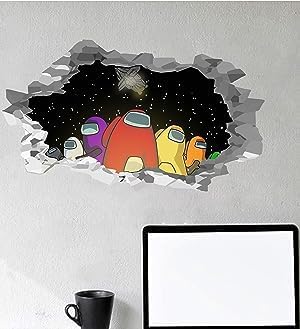 Unicorn Among Us Wall Stickers for Bedroom Wall Decals,Happy Day of School for Wall Decor for Kids,Computer Desk Wall Waterproof Hot Game Stickers for Laptop,Water Bottles