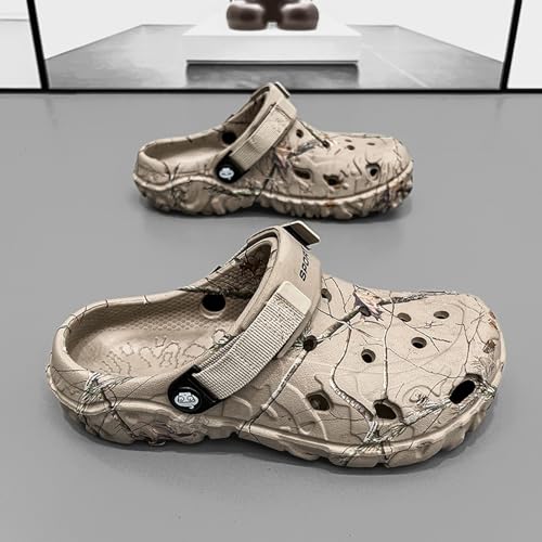 Image of SECHRITE Men's Clogs Athletic Sports Outdoor Sandals Water Beach Shoes Slippers Sandals Lightweight Comfortable Breathable with Adjustable Back Strap