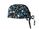 MEDIZAL FASHION - OP Haube mit Schnüren, Arzt Kostüm Zubehör Unisex, Hauben Stoff Wiederverwendbare, Krankenschwester Zubehör Baumwolle, Arzt Haube, Medizinische Kappe - Orthopädie