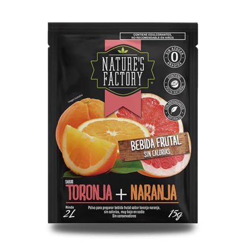 Catálogo para Comprar On-line Juego de naranja - los preferidos. 37 Nature's Factory Bebida Frutal en Polvo Sabor Toronja Naranja, Bajo en Calorías, 10 piezas de 15 gramos