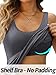 V FOR CITY Racerback Tank Tops for Women with Shelf Bra Cotton Wide Strap Camisole Yoga Cami Shirts 3 Pack Black/Gray/White