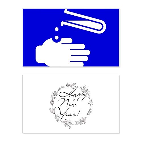 Tarjeta de advertencia cuadrada de la corrosión para regalar bendiciones en Año Nuevo