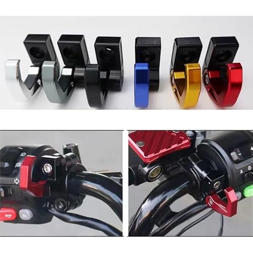 Gancho plegable para manillar de moto evita caídas de casco soporte aluminio 2