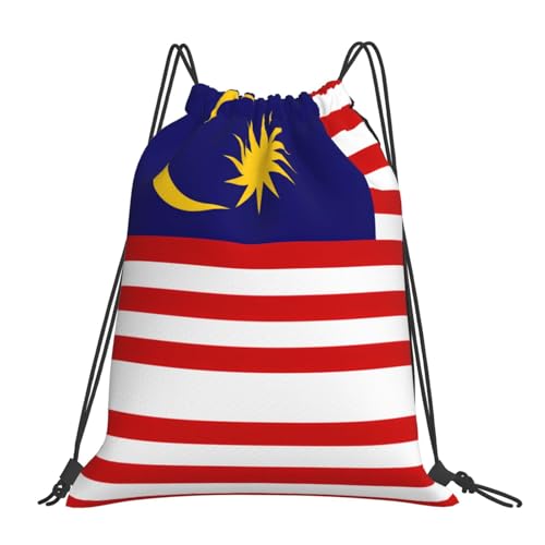 YHBLYKXP Malaysia Flag Drawstring Backpack