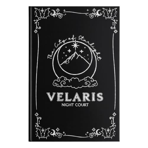 Carnet ACOTAR Velaris aux finitions dorées et tranches jaspeées de luxe