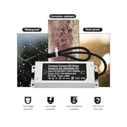 Transformateur en Aluminium étanche IP66 LED 6000mA durable - 5