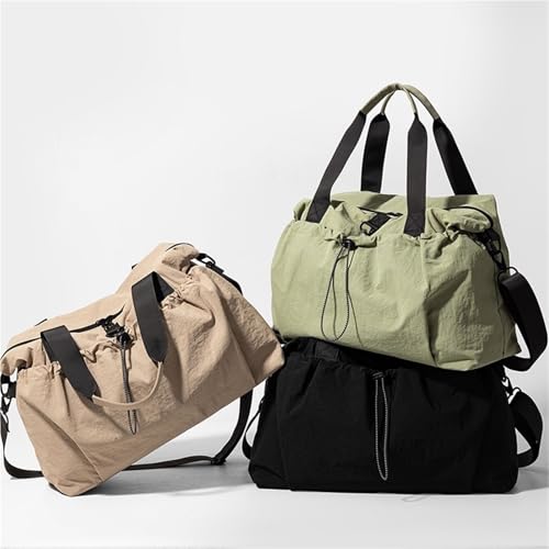 Dry Wet Separate Gym Bag For Men Women Couple Travel Tote Simple Casual Duffle Bags(Black)2