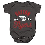 University of Dayton Official Flyers Unisex Infant Snap Suit for Baby, Charcoal, Small (6 months)