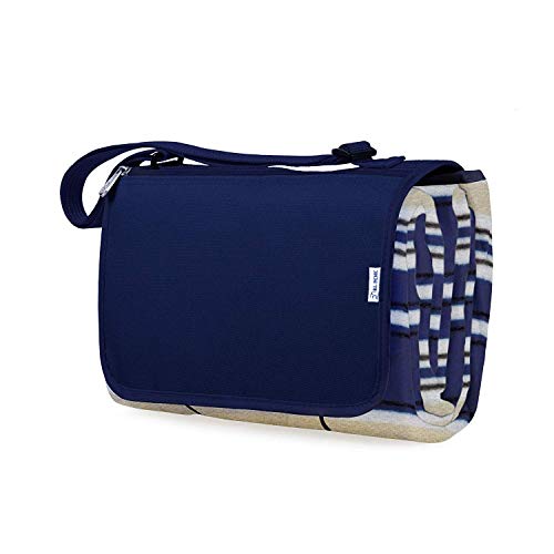 Picnic Blanket, Waterproof SandProof with Picnic Recipes Book (60\" x 80\", Blue)