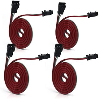 Taikuwu 4 Pcs 1M 3 Pin JST SM Male Female Plug LED Connector Cable for WS2812B WS2811 SK6812 Symphony LED Lights with ConnectorsSM3P Buckle Free Welding Plug Light Controller Wire