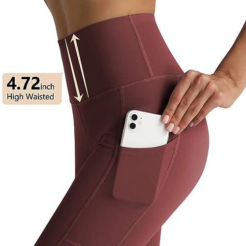 RIMLESS 7 Women's Leggings with Pockets High Waist Cotton Yoga Pants Workout Running Athletic Capris2