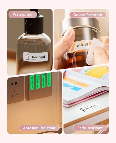 Image of NIIMBOT D110 Label Maker Machine, Bluetooth Thermal Label Printer for School Home Office Organization, Mini Thermal Printer, Label Maker with 1 Label Tape, Pink