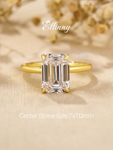 3.5ct Solitaire Elongated Emerald Cut Engagement Ring for Women,925 Silver Promise Ring2