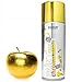 Produktbild ARPON Spray Chromeffekt Gold - Metallic-Lack 400 ml - Aerosol-Farbe für Malerei und Dekoration sowie Renovierung - Schnelltrocknende Sprühlack für Metalloberflächen Holz, Glas, Keramik