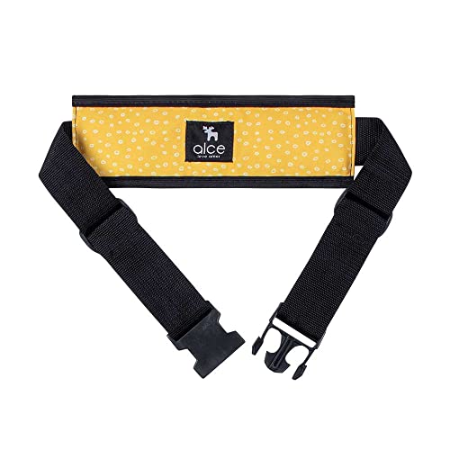 Kit Assento de Alimentação Almofada de Elevação Com Cinto Para Bebes e Crianças Tema Amarelow Alce