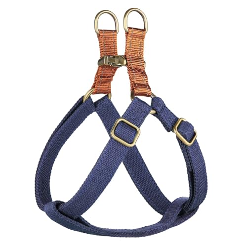 Image of Didog Step in Dog Harnes for Medium Dogs, Dark Blue, M, Chest 19-28 inch
