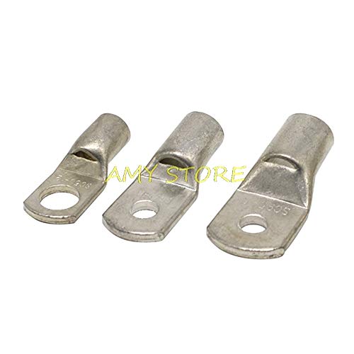 Davitu 10/50/100Pcs SC16-8 Bolt Hole Tinned Copper Ring Wire Cable lugs Battery Tube Terminals 16mm2 - (Color: 50Pcs)