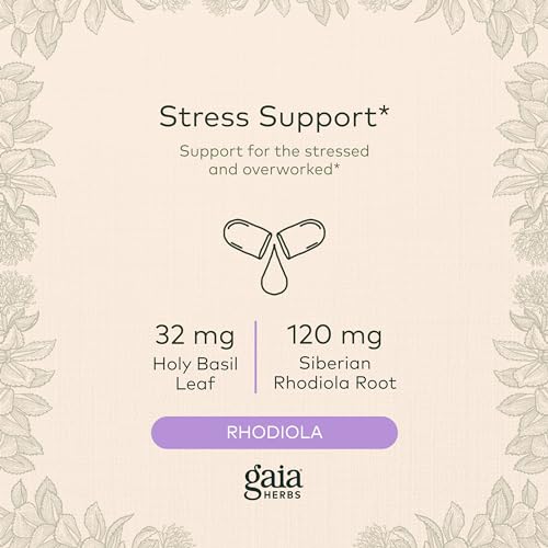Gaia Herbs 90A57060 Adrenal Health Daily Support - With Ashwagandha, Holy Basil & Schisandra - Herbal Supplement To Help Maintain Healthy Energy And Stress Levels - 60 Liquid Phyto-Capsules thumb #2