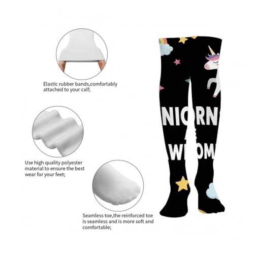 Women Girls Comfort Fit Moisture Wicking Cushioned Crew Socks Knee-High Athletic Socks2