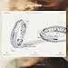 munone 5mm Eternity UFO Double Channel Set Ring for Women Men, Princess Cut AAAAA-Grade Cubic Zirconia Wedding Anniversary Stackable 18K White Gold Plated Titanium Fashion Trendy Jewelry