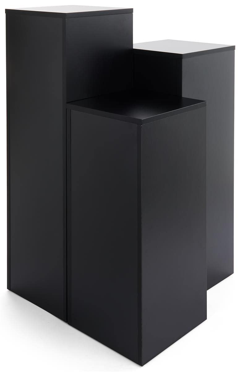 Displays2go Set of 3 Portable Pedestals for Floor, 12.5