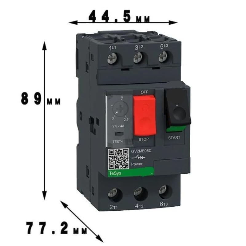 AMotor przycisk wyłącznika GV2ME01C 02C 03C 04C 05C 06C 07C 08C 10C 14C 16C 20C 21C 22C 32C 1 sztuka (GV2ME08C)