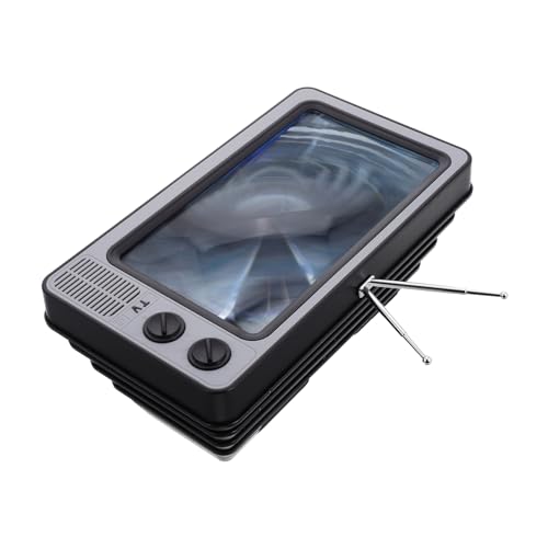 Angoily 電話ス ーン拡大鏡 携帯電話の画面拡大 面白い電話ホルダー レトロデスクアクセサリー 携帯電話アンプスタンド 映画の画面拡大鏡 かわいい携帯電話ブラケット プラスチック Grey