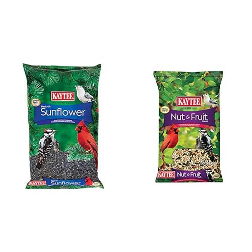 Kaytee Wild Bird Black Oil Sunflower Food, 5 Pounds & Wild Bird F...