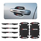 8PCS Car Door Handle Protector,Stylish Car Handle Protector with Sports Lettering for Door Handles Protection & Decoration,Anti-Scratch Cars Doors Handles Scratch Protectors